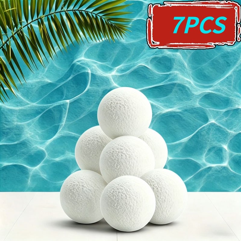 3 Pack Pool Cleaning Sponge Balls White Reusable Absorbent Scrubber Balls For Spa Hot Tub And Above Ground Pool Sand Filter Compatible Durable Textured Surface - Image 2