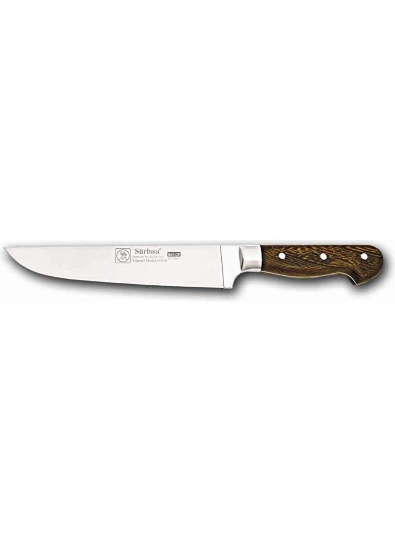 Sürbisa Sürbısa Kitchen Cutting Chopping Knife 61030-YM Local Model Wooden Handle Pin Stainless Steel 