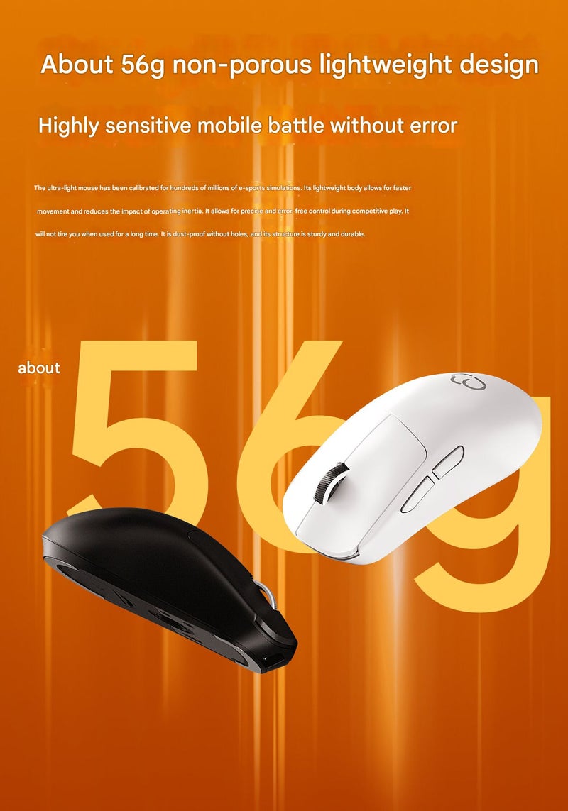 Eweadn X23 Pro Tri-Mode Bluetooth Mouse, 12000 DPI Optical Resolution, Orange - Image 1