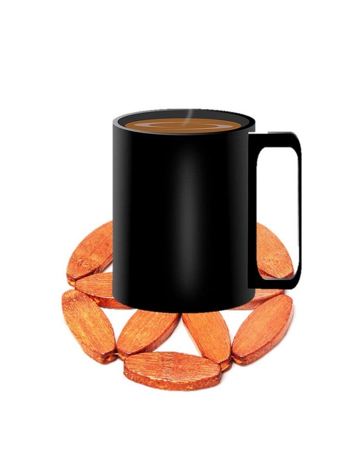 Kiwilon Set of 4 Round Bamboo Table Coaster Eco-Friendly Extra Thick Bamboo Wooden Coasters for Home Pan Pot Holder for Dining Table Heat Pad for Kitchen - Image 2