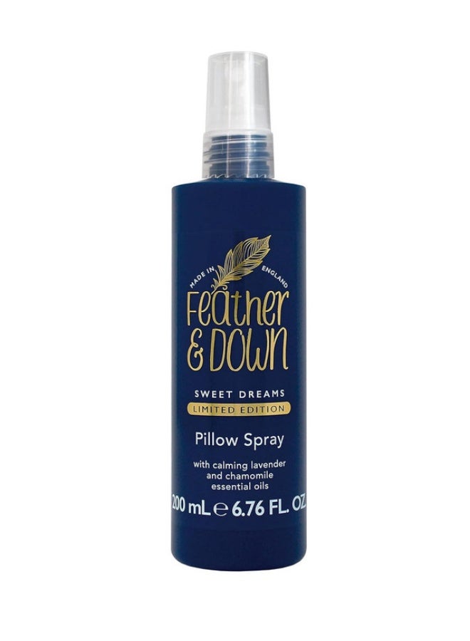 Feather & Down Sweet Dreams Limited Edition Pillow Spray (200ml) - with Calming Lavender And Chamomile Essential Oils Encourages Calm, Tranquillity And a Restful Night's Sleep Cruelty Free - Image 1