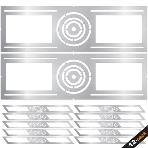 MULMART New Construction Mounting Plate, 3-4-6 Inch, LED Recessed Lighting Housing Kits, Flat Steel Rough in Bracket Fixture for LED Light Bar, 12PC Shallow Recessed Lighting Housing Plate - Image 1