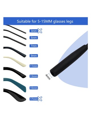 Tailless Sunglasses with Adjustable Eyeglass Straps Sport Style 3 Pack 14 Inch Eyeglass Cord Straps for Kids Women Men - view 4