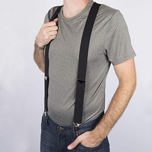 Dickies mens 1-1/4 Solid Straight Clip Suspenders, Black, Extended Size US - Image 5