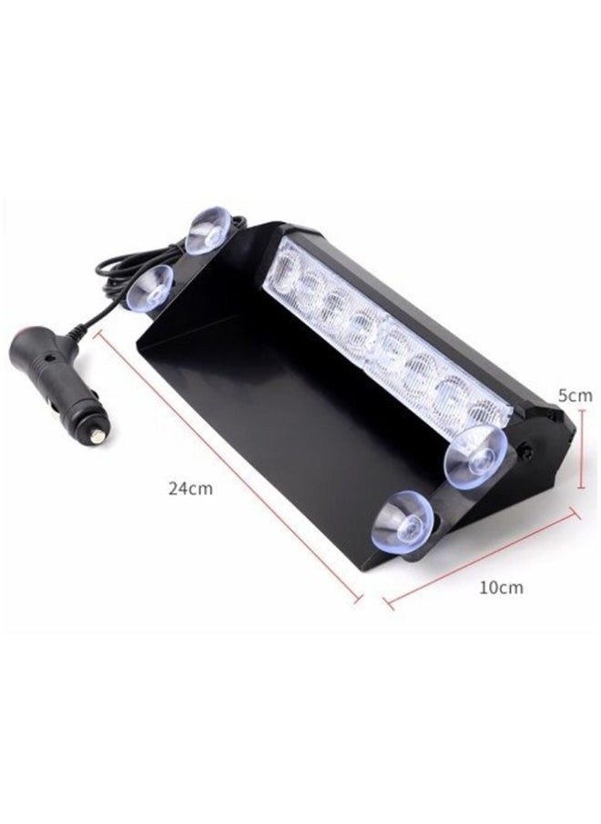Arabest - 8-LED Red and Blue LED Flash, Emergency Warning, Suction Cup Car Warning Light, Front Windshield Shovel Light, Lane Light, including a 2-meter Extendable Line - Image 1