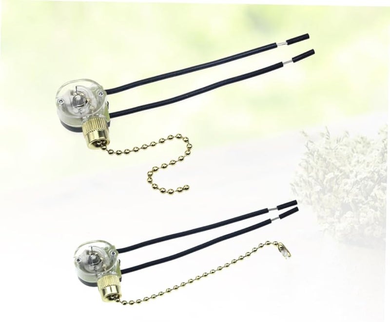 2PCS Ceiling Fan Light Pull Chain Switch Zipper Design Easy On Off Random Color - Image 4