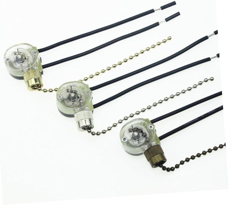 2PCS Ceiling Fan Light Pull Chain Switch Zipper Design Easy On Off Random Color - Image 3