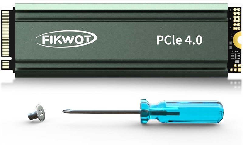 Fikwot 512GB M.2 SSD with Heatsink, M2 SSD NVMe PCIe Gen4, Up to 5000MB/s Gaming SSD for PS5, Internal SSD for PC Laptops- FN960 - Image 1