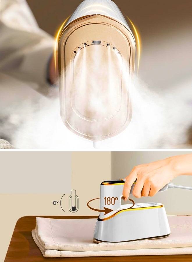 Chase Up 2 in 1 Handheld Steam Iron 1200W, 3 Levels Garment Steamer for Clothes with Led Screen, Portable Steam Iron for Home, Travel, 10s Fast Heat Up, 150ML Water Tank - Image 3