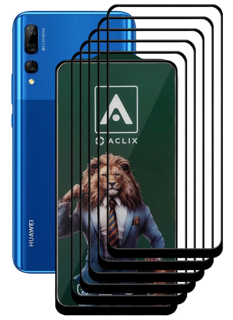 ACLIX 5 Pieces Antistatic ESD Dustproof Premium Quality High Definition Tempered Glass Screen Protector Designed For Huawei Y9 Prime (2019) - Image 1