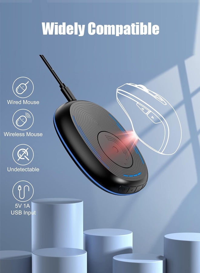 Black Undetectable Mouse Jiggler, with Timer ON/Off Switch, RGB Breathing Light, Simulate Random Automatic Movement, Prevents Laptop PC Screen Sleep for Home Office - Image 4