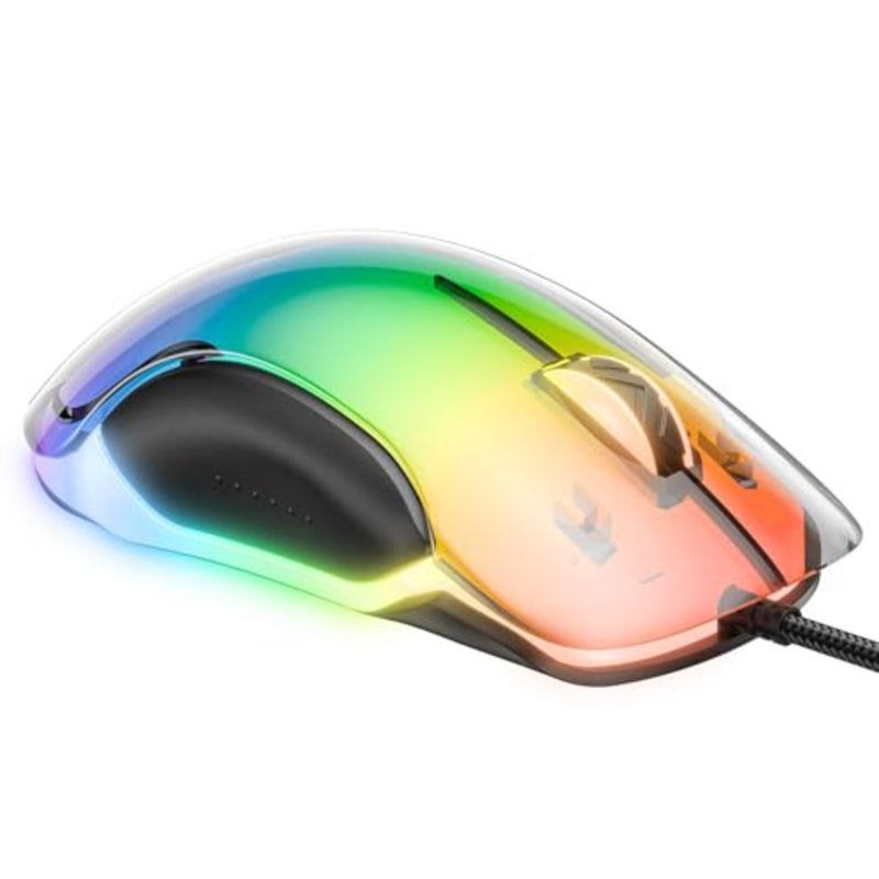 Gaming mouse for desktop use, durable plastic body, black color, 8 programmable buttons and 6000 DPI precision - Image 5