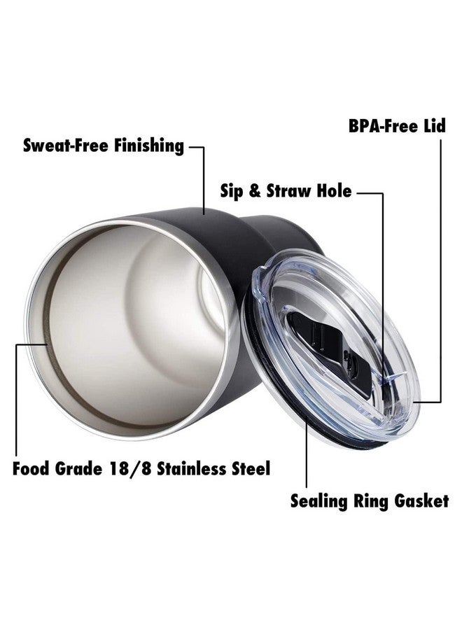 ستور 2508 كوب سفر معزول مزدوج الجدار من الفولاذ المقاوم للصدأ من Store2508 مع شفاطات للمشروبات الساخنة والباردة، سعة 30 أونصة، أسود - Image 4