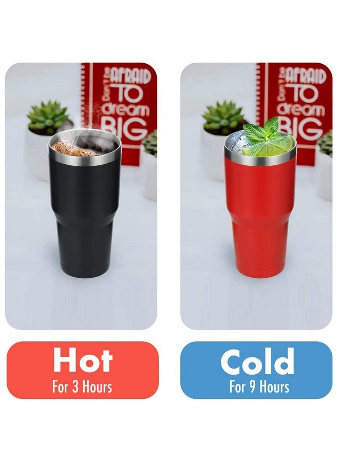 ستور 2508 كوب سفر معزول مزدوج الجدار من الفولاذ المقاوم للصدأ من Store2508 مع شفاطات للمشروبات الساخنة والباردة، سعة 30 أونصة، أسود - Image 5