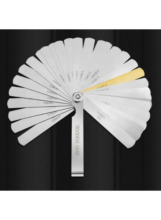 32pcs Feeler Gauge Set 0 04 to 0 88mm Imperial Metric Gap Measuring Tool - Image 1