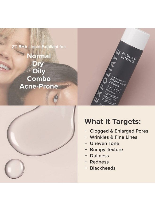 PAULA'S CHOICE Skin Perfecting 2% Bha Liquid Salicylic Acid Exfoliant Duo Gentle Exfoliator For Blackheads Large Pores Wrinkles & Fine Lines Includes 1 Full Size Bottle & 1 Travel Size Bottle - Image 4