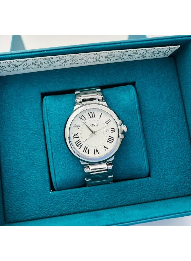 وايف ساعة أنيقة بتصميم فاخر، مزودة بعقارب لاتينية تضيف لمسة كلاسيكية مميزة ستانلس ستيل