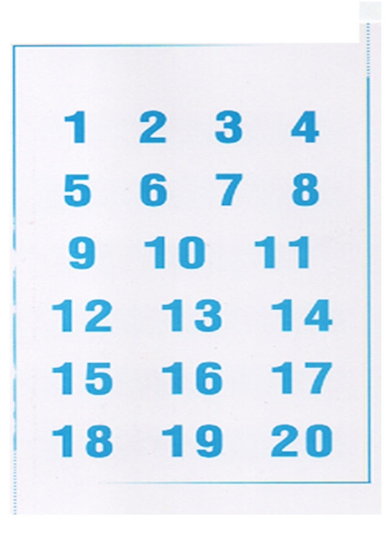 Flash - Teaching Cards For English Numbers From 1 To 20 - Image 1