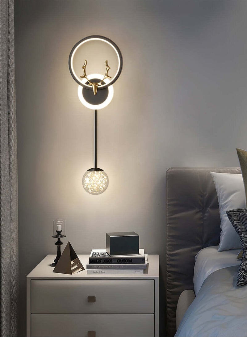 Luxury 7497-GD Black Wall LED Light Deer Shape with 3-Level Brightness – Elegant Gold Design for Bedrooms and Living Spaces - Image 5