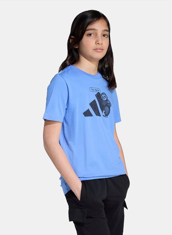 Adidas تي شيرت رياضي برسومات للأطفال - Image 1