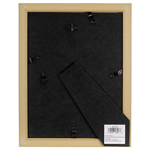 Malden International Designs 4x6 Matted Gold Bamboo PS Moulding Picture Frame Antique Gold Finish White Matboard - Image 4