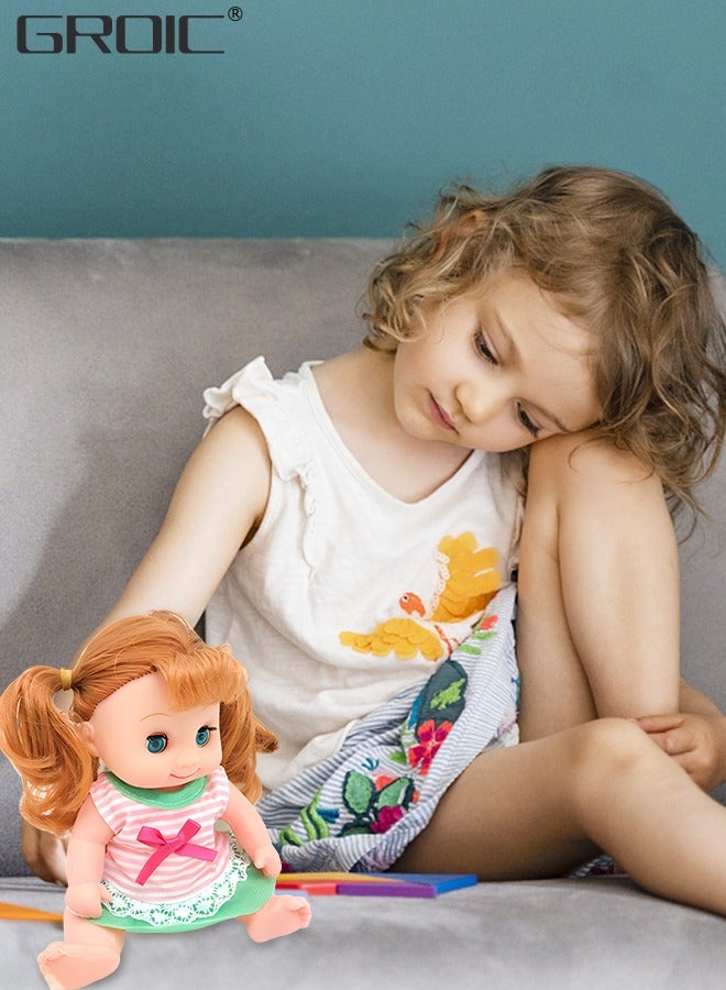 GROIC 8-Inch Baby Doll Play Set with Bathtub, Baby Doll Care Set Doll Feeding and Changing Accessories Set Baby Doll Accessories, Interactive Dolls for Girls Kids Pretend Play Baby Dolls - Image 4