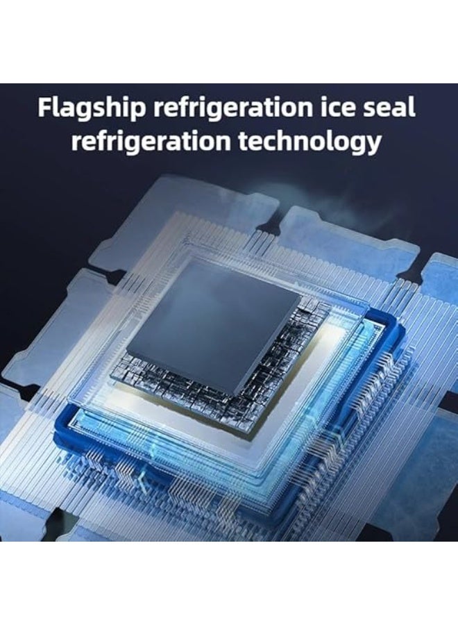 Phone Cooling Fan – Semiconductor Cooling – Built-in Battery – Temp & Power Display – Type-C – Up to 89mm Width – White  - Image 2