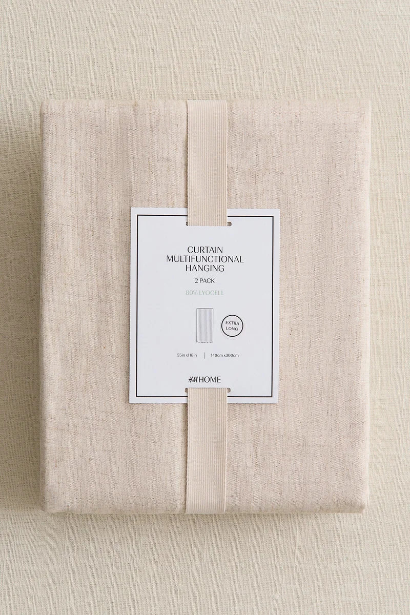 اتش اند ام ستائر طويلة من مزيج اللايوسيل - عبوة من قطعتين