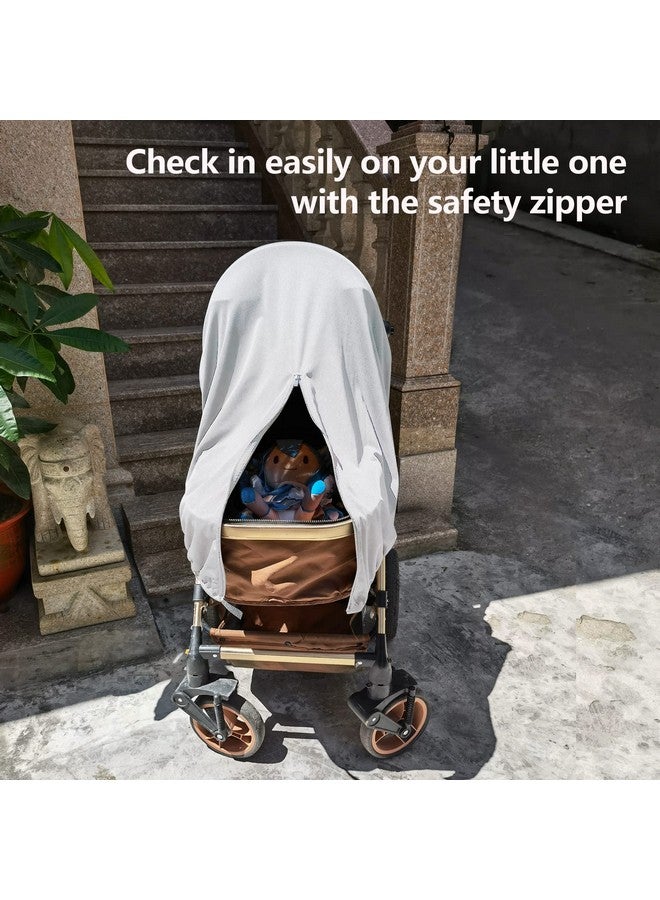 ريستكلاود مظلة شمس لعربات الأطفال، واقي من الشمس فوق البنفسجية ومظلة للنوم، مناسب لجميع عربات الأطفال، غطاء معتم لعربة الأطفال، يسمح بمرور الهواء ويمنع 99% من أشعة الشمس (UPF50+) - Image 3
