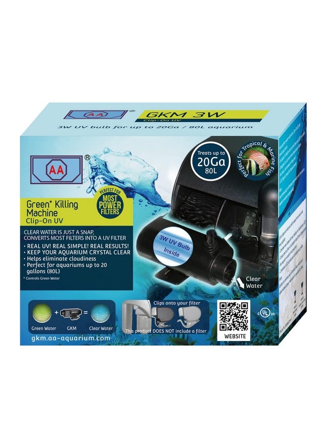 أيه أيه Gkm3W Clip On Uv، أسود، 1 قطعة (عبوة من قطعة واحدة)  - Image 1