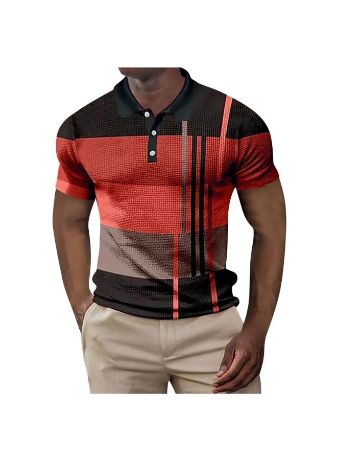 Summer  Fashion Men's Turn-down Collar Short Sleeve Striped Pullover T-shirts Casual Trendy Slim T-shirts Male Clothes - Image 2