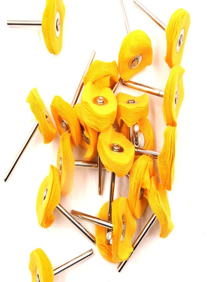 Preamer 20 Pcs Yellow Muslin Polishing Buffing Wheel Mini Brush Polishing Kit for Watch and Jewelry 1/8 Shank Compatible with Most Rotary Tool - Image 3