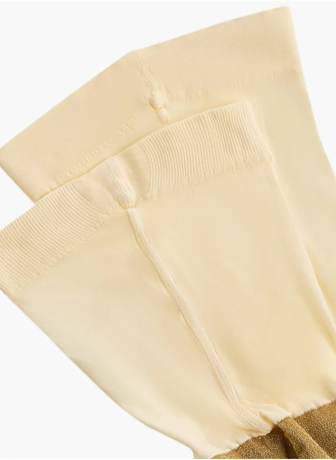 ميسي الصغيرة Girls Textured Tights - Set of 2