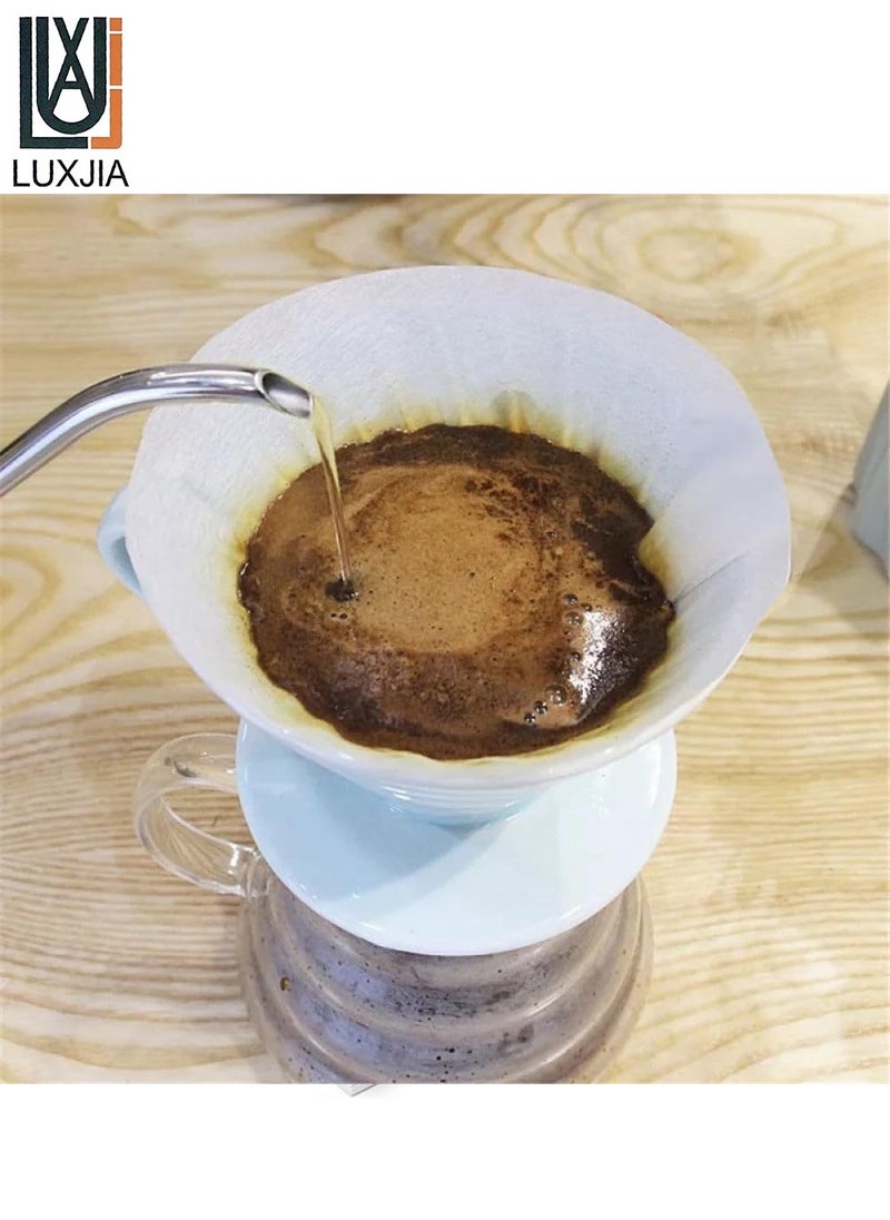 لاكجيا - فلاتر قهوة v60 عدد 100 فلتر مقاس 02 حجم كبير ابيض - Image 1