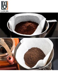 LUXJIA 100-Piece Coffee Filter Paper V60 Size V02 Unbleached Natrual White  - Image 4