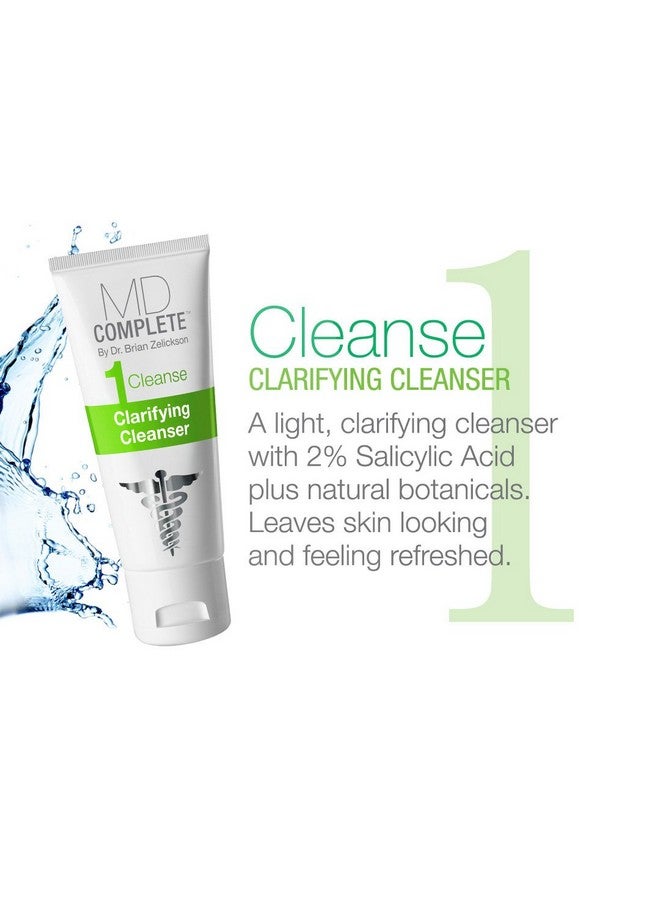 MD Complete by Dr. Brian Zelickson MD Complete 3-Step Professional Acne Clearing System: Salicylic Acid Cleanser, Benzoyl Peroxide Spot Treatment and Retinol Vitamin-C Complexion Correcting Serum - Image 2