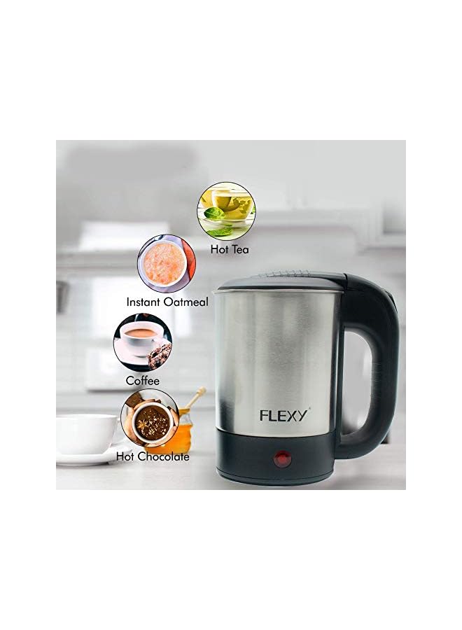 Flexy 1 Liter Stainless Steel Electric Cordless Kettle with 360° Swivel Base, Power Cord Storage, Auto Cut-off Function, LED Indicator, 1350 Watts - Image 5