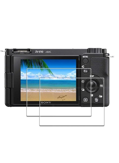 2 PACK Screen Protector for Sony Alpha ZV-E10 ZVE10 ZV-E10L ZVE10L ZV-1F ZV1F ZV-1 II ZV-1 ZVI ZV1II [Not for ZV-E10 II], 0.3mm 9H Hardness Tempered Glass Cover Anti-Scrach Anti-Bubble