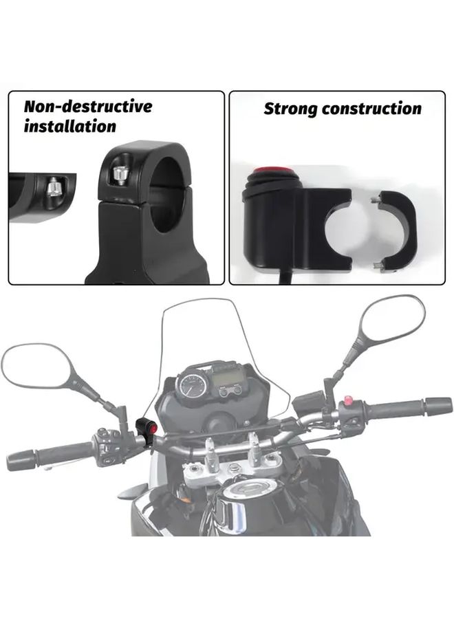 Metal Button Motorcycle Handlebar Switch 12V For 7 8 Inch ATV UTV Blue - Image 4