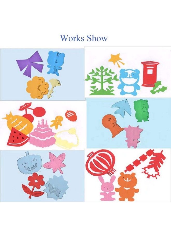 qiaoniuniu Fun Papercut Set; Paper Cutting; Paper Art; Scissor Skills Activity Cutting Book; Kids Scissors Crafts Kits Preschool120 Pages With A Pair Of Childsafe Scissors - Image 5