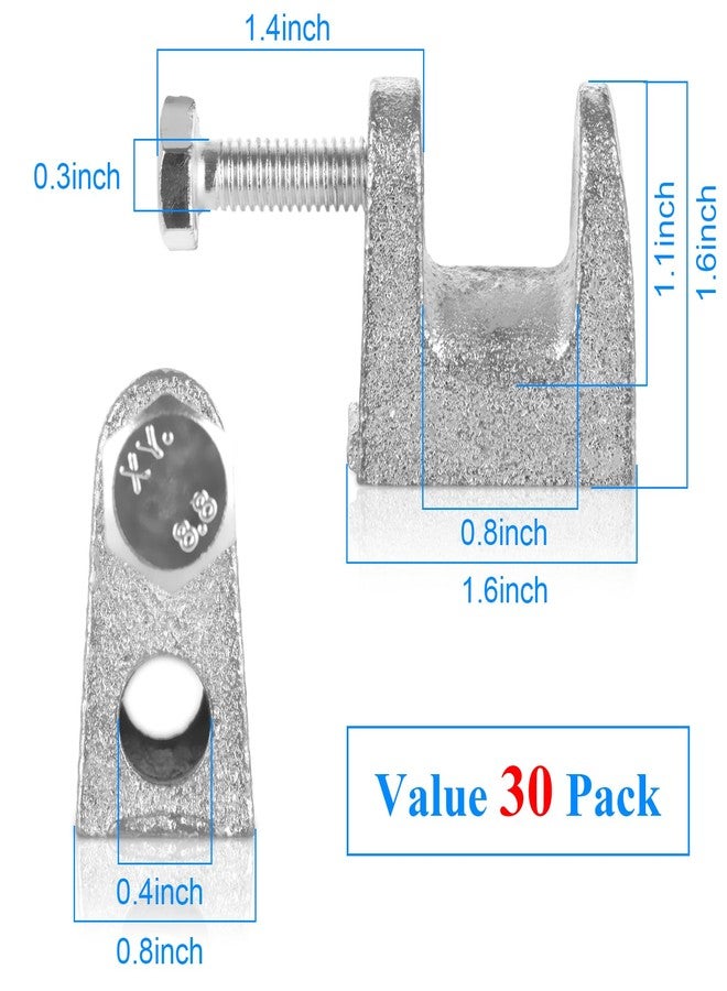 AKOLAFE 30 Pack Beam Clamp Heavy Duty C Clamp Set Small C Clamps with 3/8” Threaded Hole Mini C-Clamp Metal U Clamp 3/4” Jaw Opening Adjustable G Clamps for Woodworking, Welding (Vertical Rod Support) - Image 2