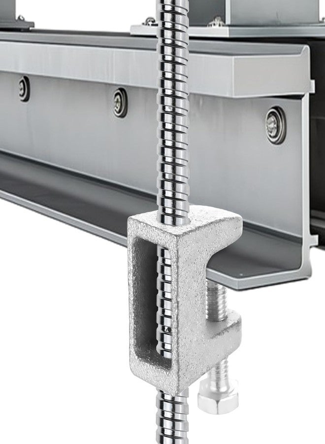 AKOLAFE 30 Pack Beam Clamp Heavy Duty C Clamp Set Small C Clamps with 3/8” Threaded Hole Mini C-Clamp Metal U Clamp 3/4” Jaw Opening Adjustable G Clamps for Woodworking, Welding (Vertical Rod Support) - Image 3