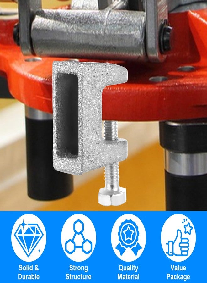 AKOLAFE 30 Pack Beam Clamp Heavy Duty C Clamp Set Small C Clamps with 3/8” Threaded Hole Mini C-Clamp Metal U Clamp 3/4” Jaw Opening Adjustable G Clamps for Woodworking, Welding (Vertical Rod Support) - Image 4
