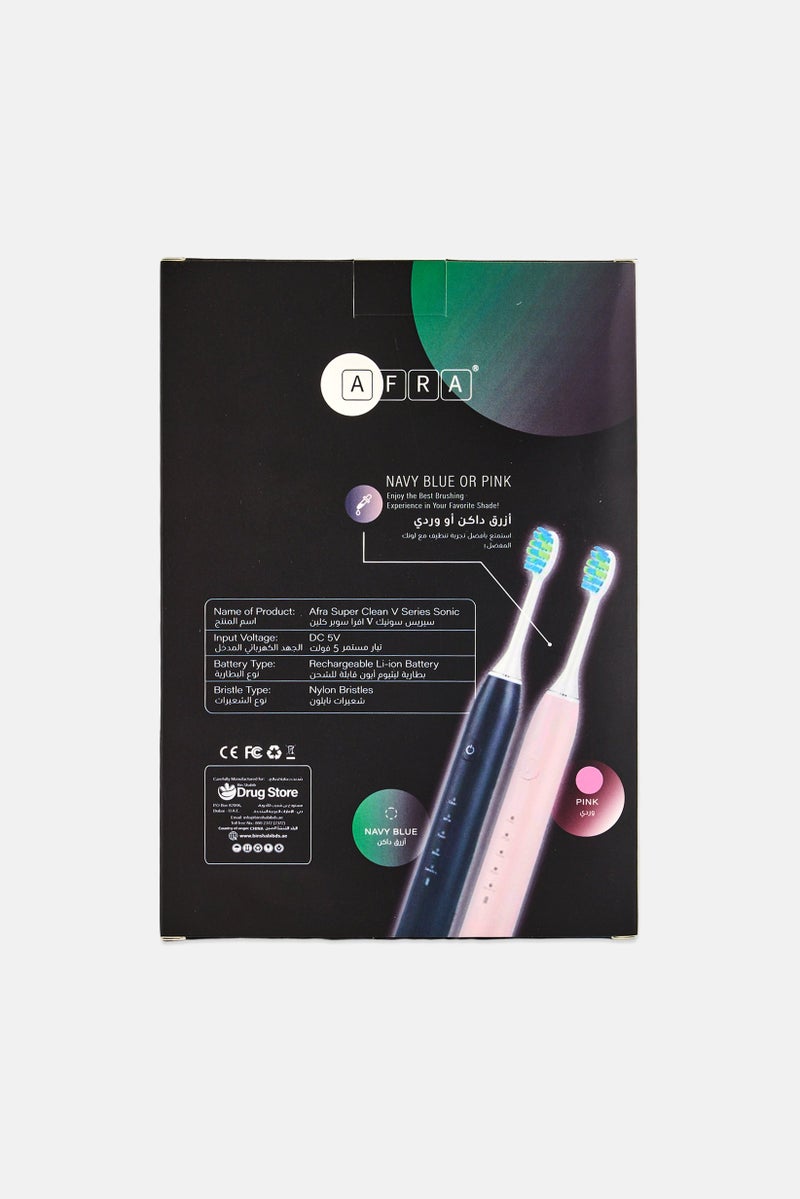 AFRA Super Clean V Series Sonic Toothbrush, Pink - Image 3