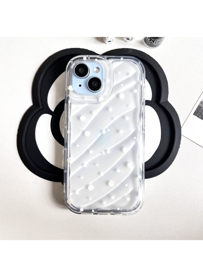 NIBEMINENT Snowflakes On The Screen Protective TPU Case Cover For iPhone 14 Clear - Image 1