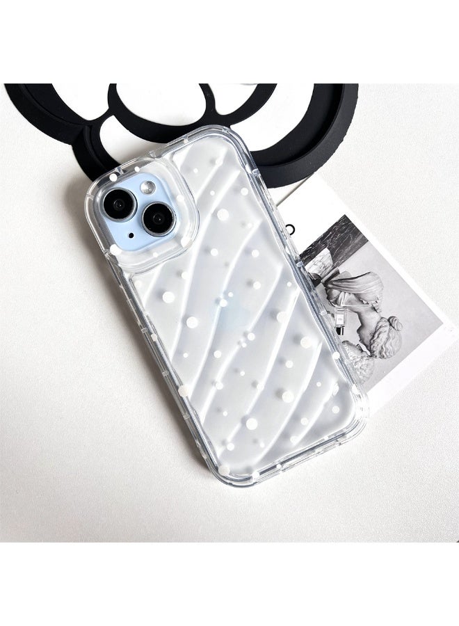 NIBEMINENT Snowflakes On The Screen Protective TPU Case Cover For iPhone 14 Clear - Image 2