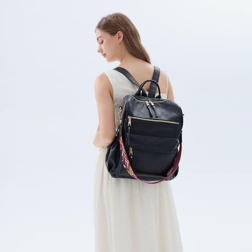 Dora & Liz Womens Backpack Purse Leather Fashion Travel Backpack Purse for Women Designer Ladies Shoulder Bags - Image 2