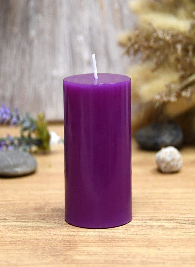 Jeco “2” Diameter by 3” Purple Pillar Candle,CPZ-2310 - Image 2