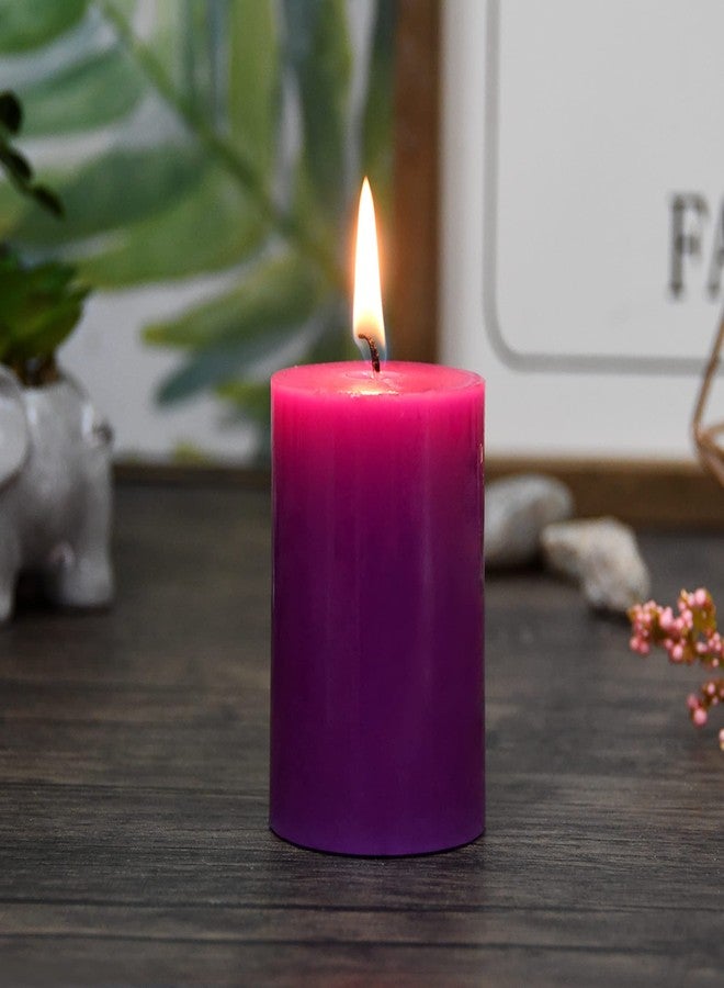 Jeco “2” Diameter by 3” Purple Pillar Candle,CPZ-2310 - Image 3