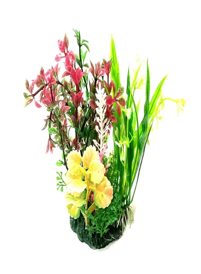 ذي يو إم 24 مجموعة UM24، خمسة أنواع من النباتات البلاستيكية الاصطناعية لأحواض السمك، 4 بوصات - Image 1